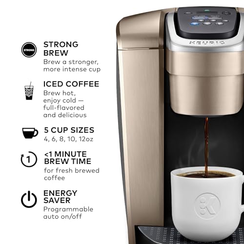 Single Serve K-Cup Pod Coffee Maker with Strength and Temperature Control V671355
