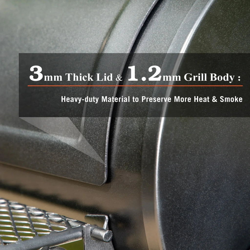 Charcoal Grill with Offset Smoker, Extra Large BBQ U7560