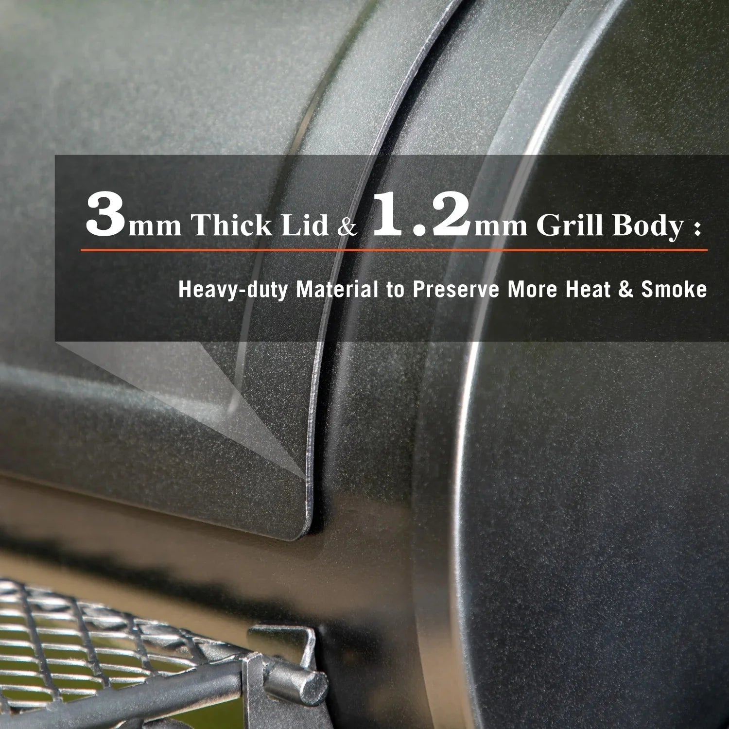Charcoal Grill with Offset Smoker, Extra Large BBQ U7560