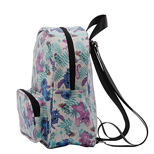 Mini Backpack Purse with Allover Print, 10.5 Inch, Faux Leather U4052