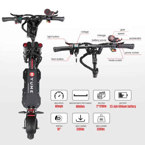 Adult Electric Scooter Dual Motor 40 MPH 40 Miles H108644