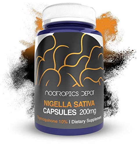 Nootropics Depot Nigella Sativa Extract Capsules | 200mg | 120 Count | Minimum 5% Thymoquinone Content | Black Seed Oil Extract | Supports Brain Health, Memory, Liver Health, and Immune Function