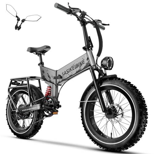 Folding Electric Bike for Adults Full Suspension, 20" Fat Tire D6225