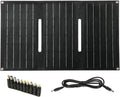 Solar 30W Solar Panel, Foldable Solar Panel Battery Charger for Portable Power Station Generator, Phone, Laptop, QC3.0 USB Ports & DC Output(10 Connectors) for Outdoor Camping Van RV Trip