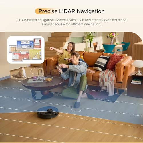 Robot Vacuum with Self-Empty Dock, 5500 Pa Suction, LiDAR Navigation S624100