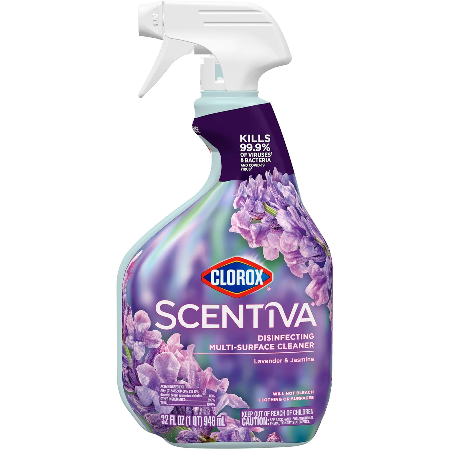 Disinfecting Multi-Surface Cleaner, Lavender and Jasmine, 32 Fl Oz G608
