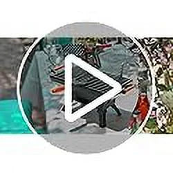 Small Cast Iron Charcoal Grill Stove with Gridiron, Tabletop BBQ Grill for Outdoor Cooking D599414