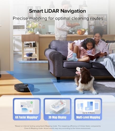 Robot Vacuum with Self-Empty Dock, 5500 Pa Suction, LiDAR Navigation S624100