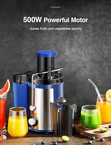 Juicer Machine, 800W Centrifugal Extractor with Wide Mouth Feed Chute, Stainless Steel, BPA-free V753