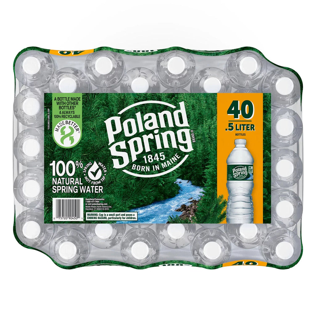 Natural Spring Water, 16.9 Fl Oz, 40 Count Y9079
