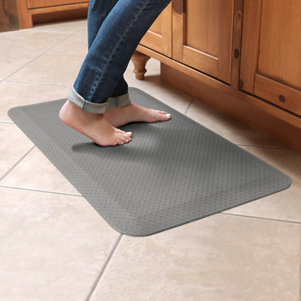 Flatweave Kitchen Floor Mat, Light Gray, 20" x 30" H533965