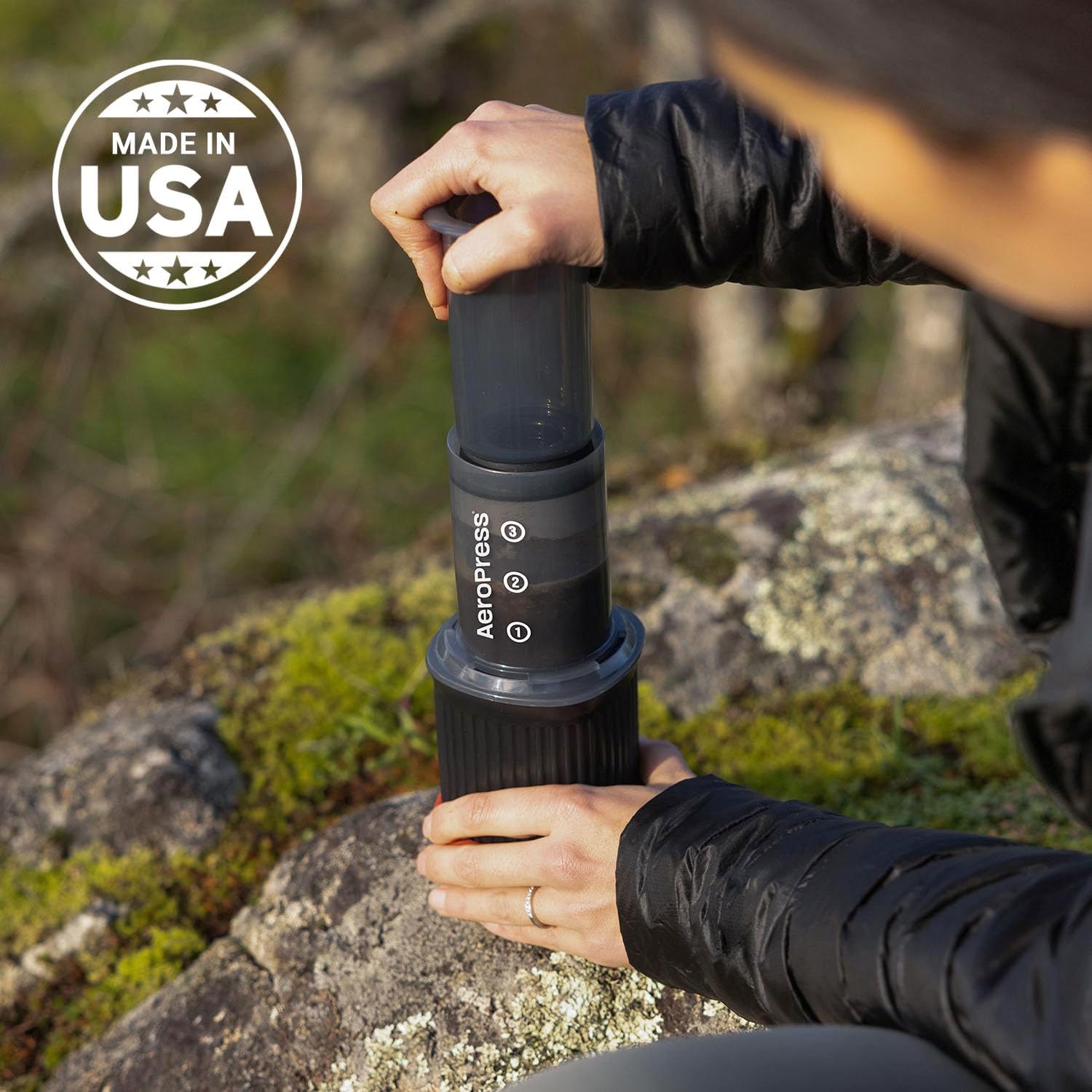 Travel Coffee Press Kit - 3-in-1 Portable Coffee Maker for Camping P9269