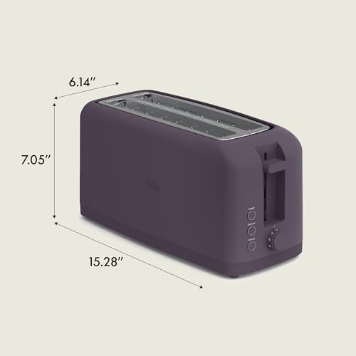 2 Slice Slim Toaster with 6 Shade Control, Reheat & Cancel, Removable Crumb Tray E366018