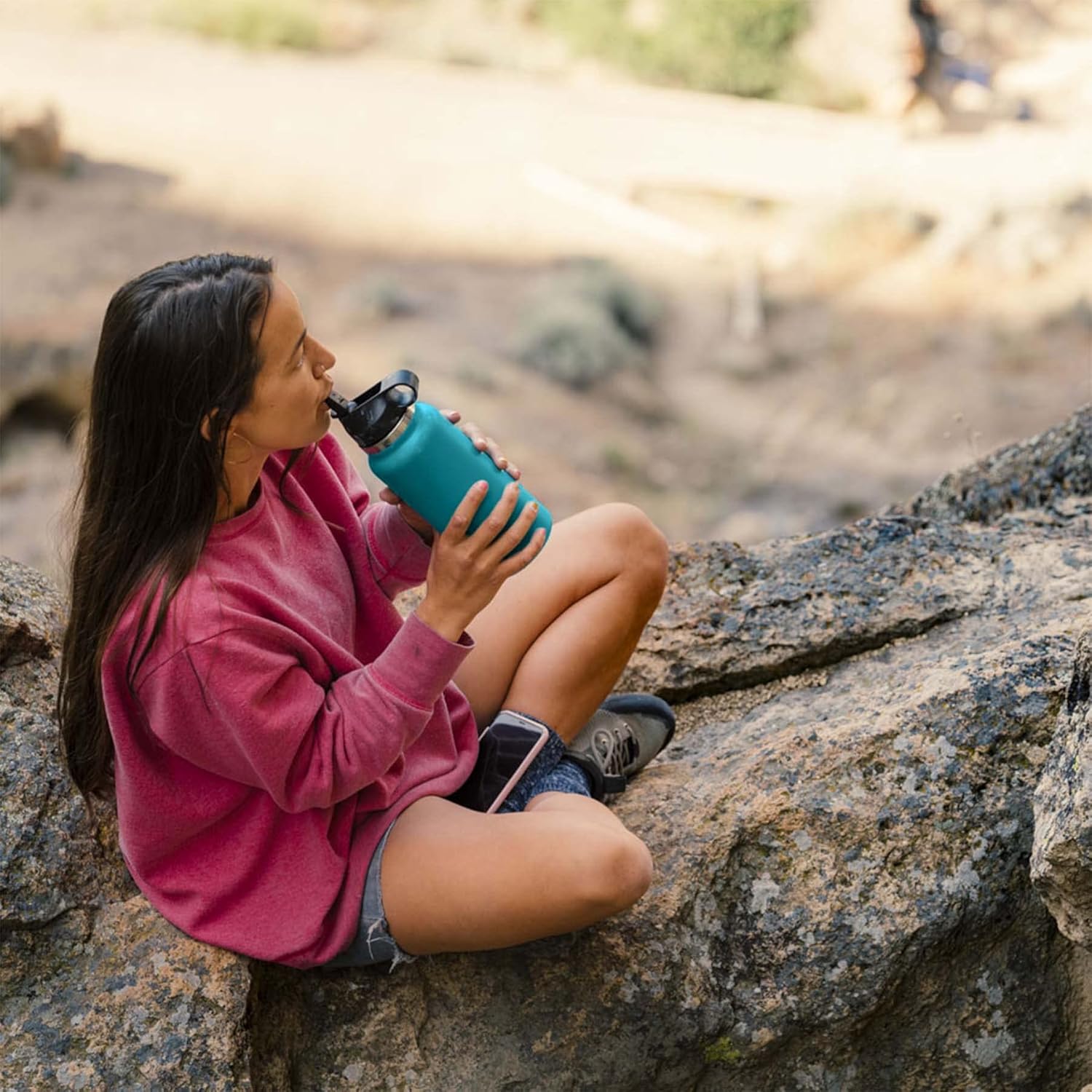 32 oz Wide Mouth Straw Lid Water Bottle R805