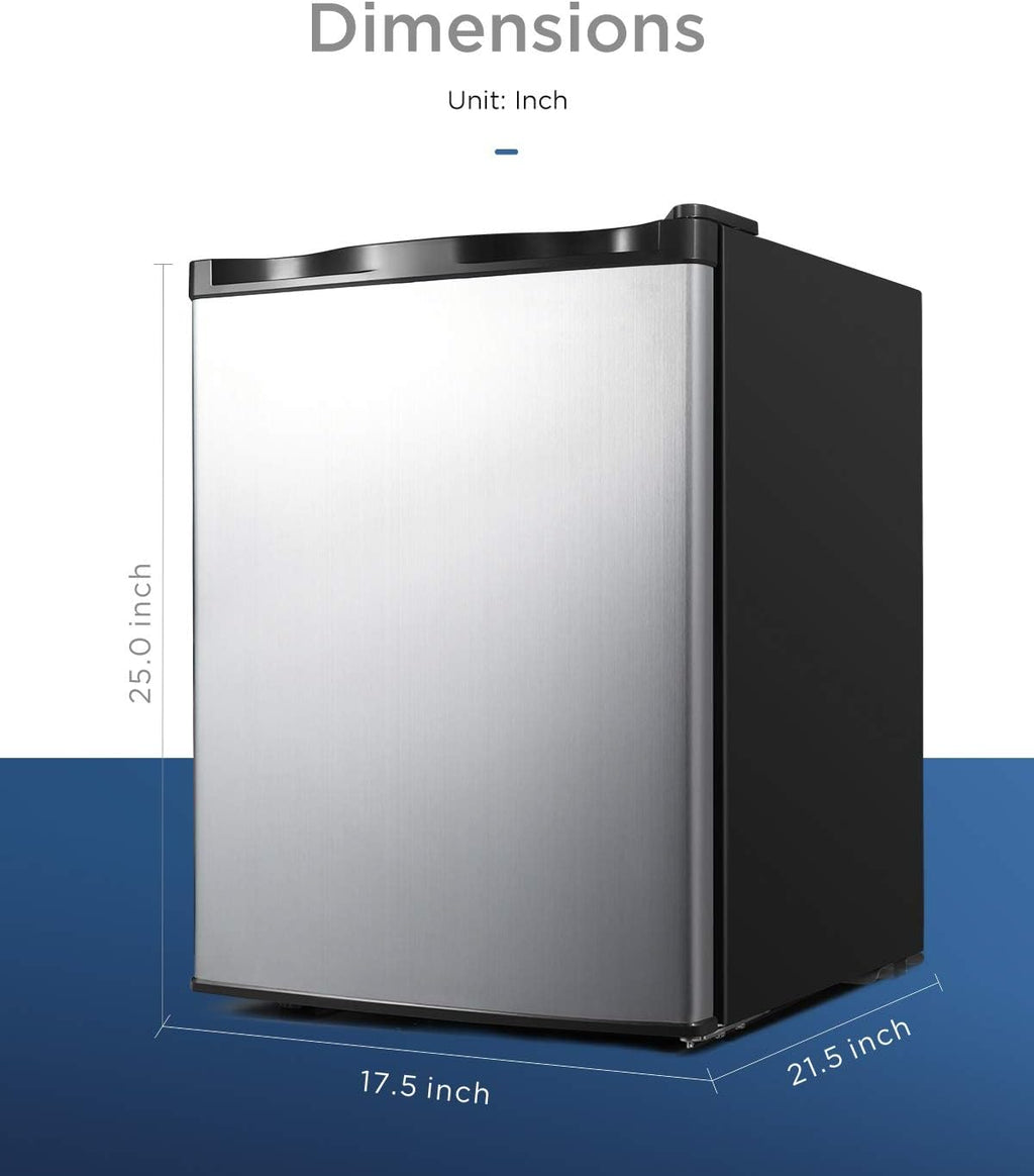 Compact Reversible Single Door Countertop Freezer, 2.1 Cubic Feet, Silver K90892