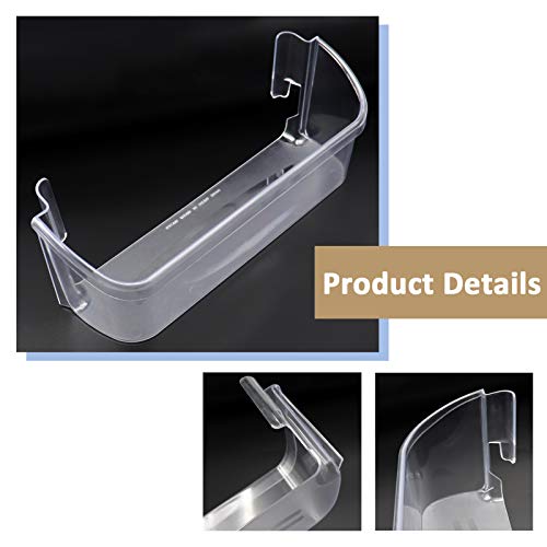 Refrigerator Door Bin Shelf, Clear, Double Unit I186581