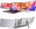 14" Triple Laptop Screen Extender, Plug and Play, FHD 1080P IPS Laptop Monitor Extender, Triple Portable Monitor, HDMI/USB-C Portable Monitor for 13.5" -16.5" Laptop - S1 Gray