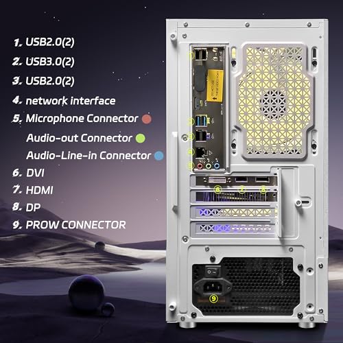 Gaming Desktop PC, Radeon RX 580, Intel Core i7, 32G RAM, 2T SSD W34131