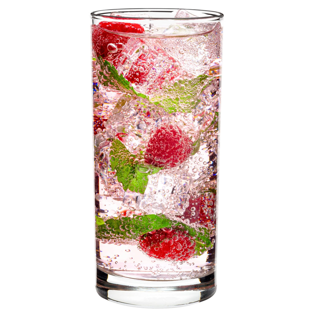 Vikko Water Glasses, Set of 12 Drinking Glasses, Thick and Durable Tumbler, 12.25 Ounce Tall Kitchen Glasses, Dishwasher Safe Highball Glass Tumbler, Heavy Duty Cups