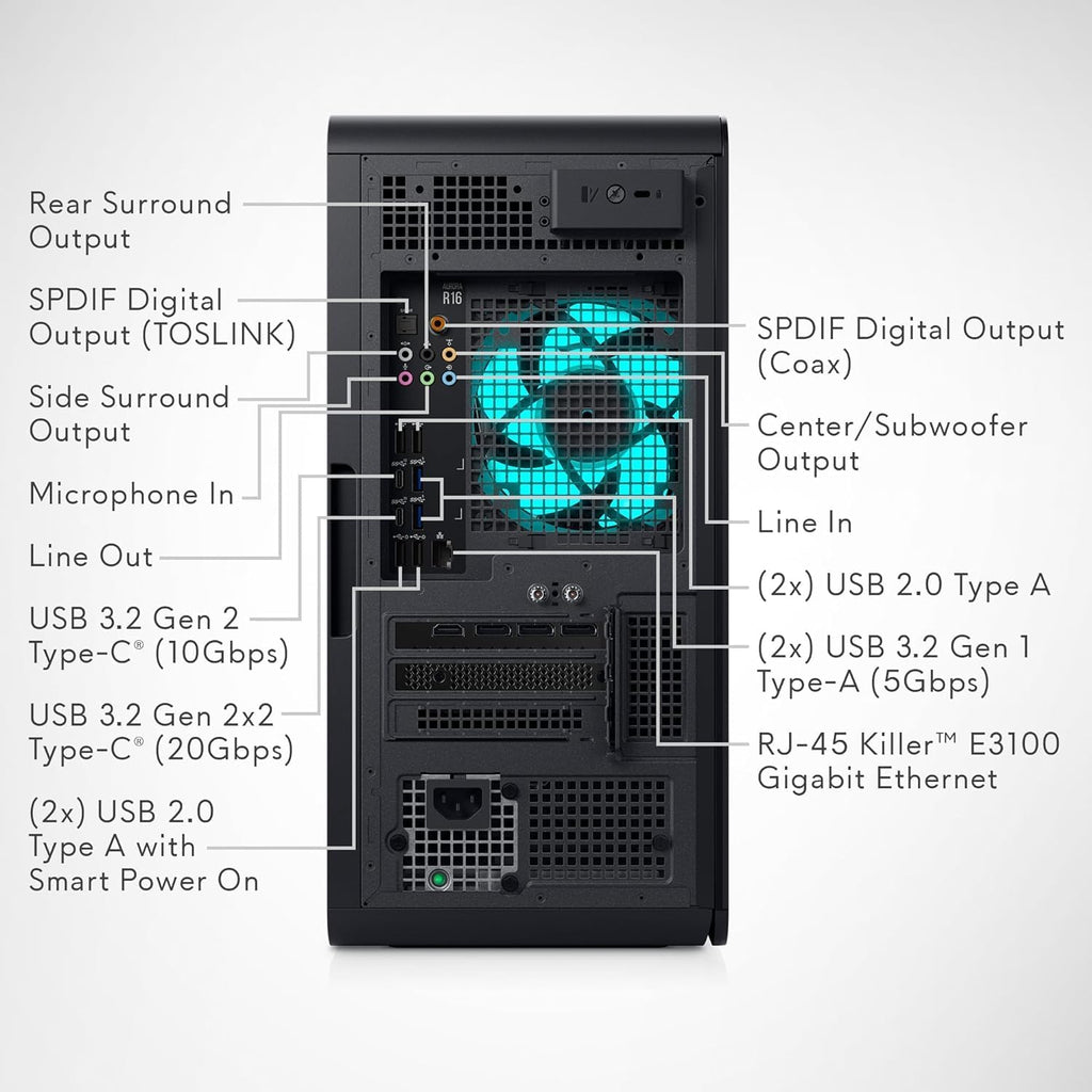 Gaming Desktop PC, Intel Core i7, RTX 4060, 16GB RAM, 1TB SSD H5536