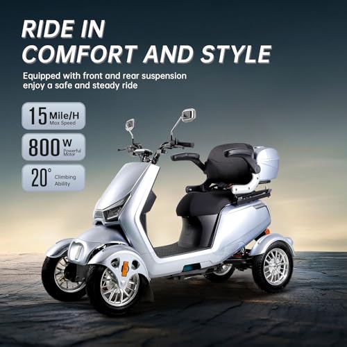 Heavy Duty 4-Wheel Mobility Scooter for Seniors & Adults A243633