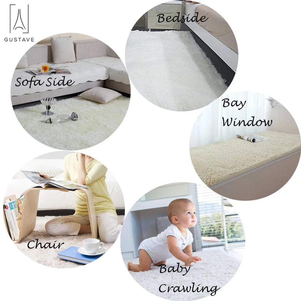 Large Fluffy Area Rug for Living Room Bedroom Home Decor, Beige P247315