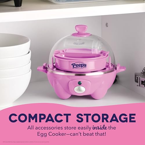 Rapid Egg Cooker for 6 Eggs, Hard Boiled, Poached, Scrambled, or Omelets, Auto Shut Off - Black O7665