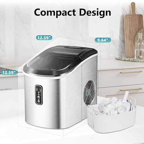 Nugget Ice Maker Countertop, 34lbs Per Day, Auto-Cleaning, Portable with Basket and Scoop Z503075