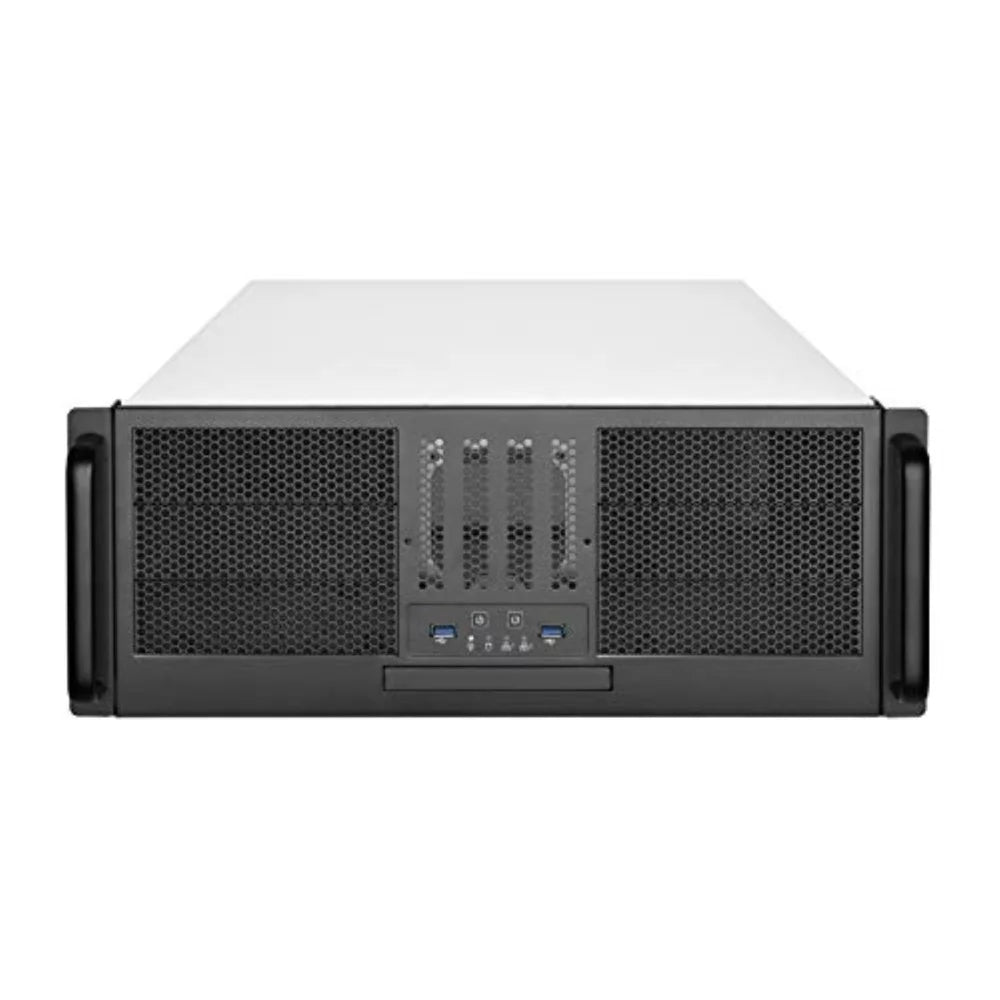 Rackmount server chassis with 6x 5.25" drive bays, 4x 3.5", 2x 2.5" internal, USB 3.1, dual PWM fans D259583