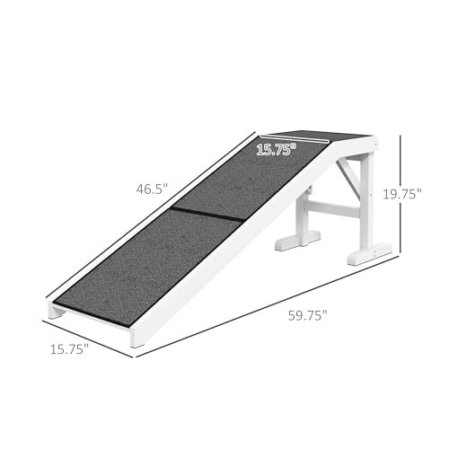Dog Ramp for Bed with Non-Slip Carpet and Top Platform S85728
