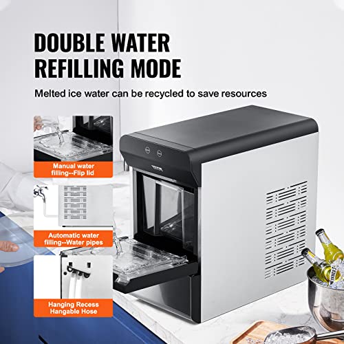 Commercial Ice Maker, 400LBS/24H with Large Storage Bin F46673