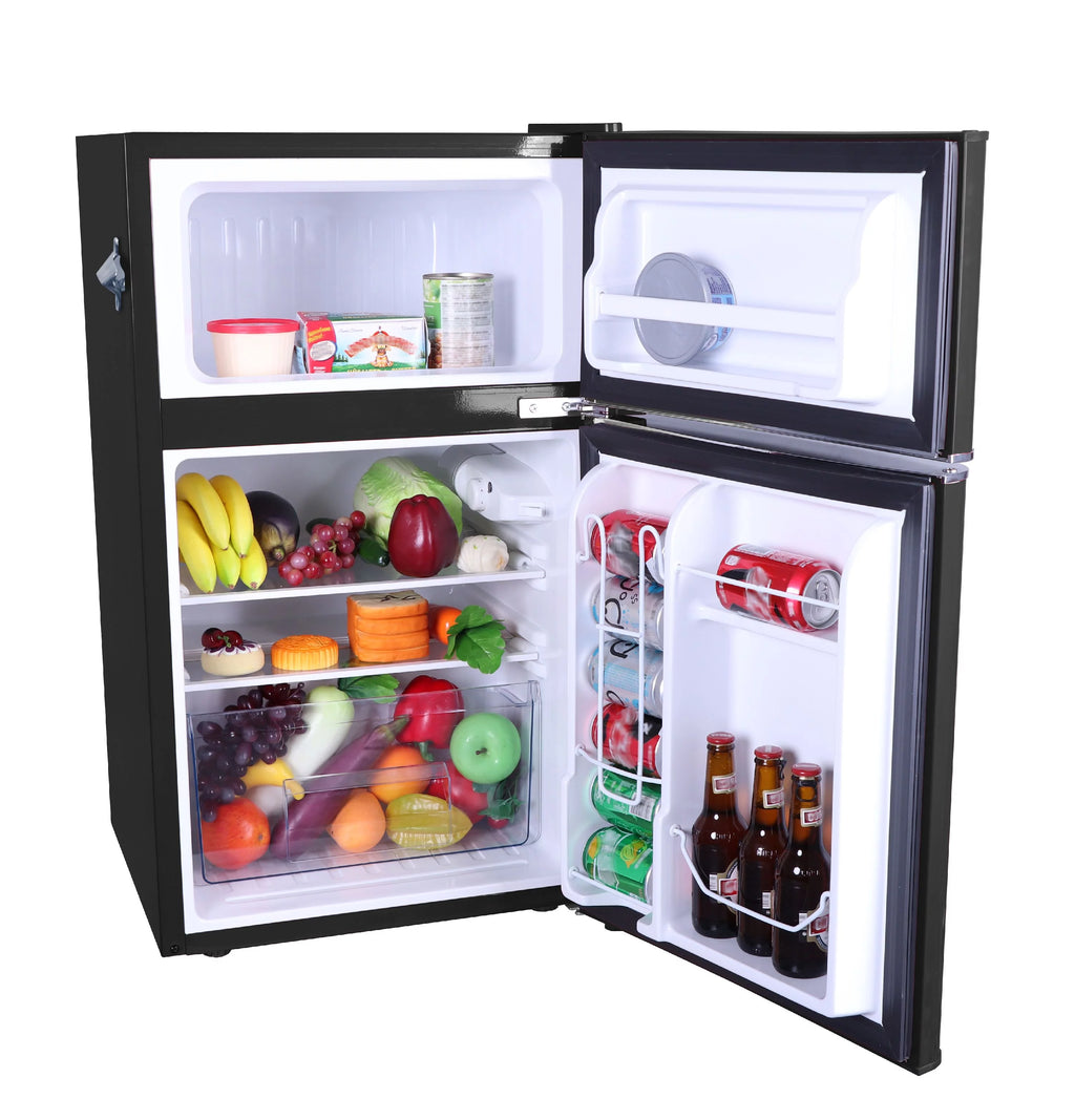 Retro 3.1 Cu Ft Two Door Compact Refrigerator with Freezer W3363