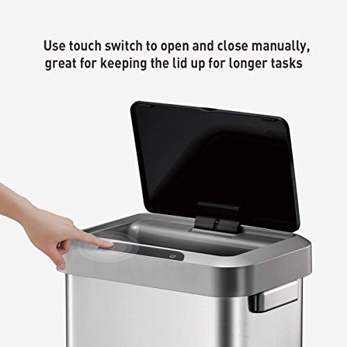 Touchless Motion Sensor Trash Can, 13.2 Gallon, Brushed Stainless Steel K748461