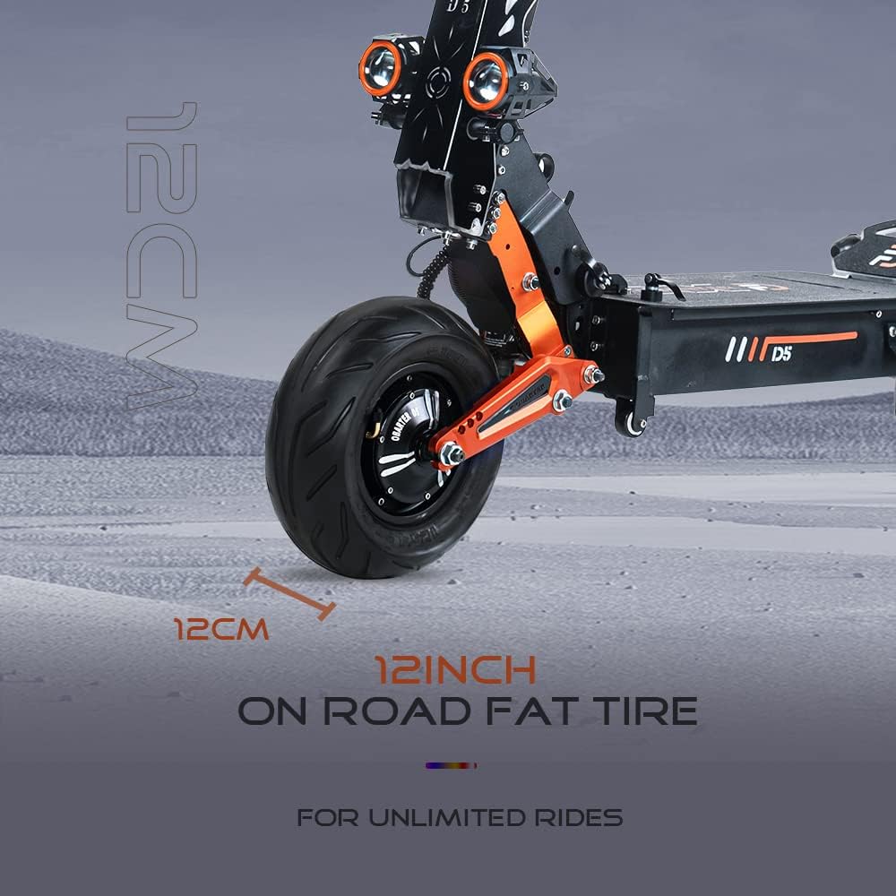 Foldable Electric Scooter with Seat, Dual Motor, Off-Road Tires A74625