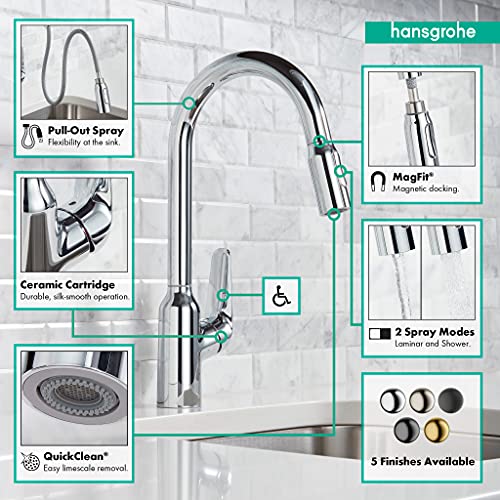 High Arc Kitchen Faucet with Pull Down Sprayer, Brushed Black E729
