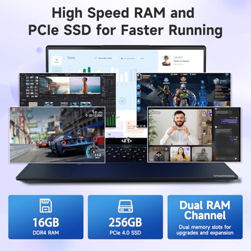 15.6" IPS FHD Laptop, Intel 6 Core i3, 8GB RAM 256GB SSD, Backlit Keyboard, Fingerprint, Win 11 N234426