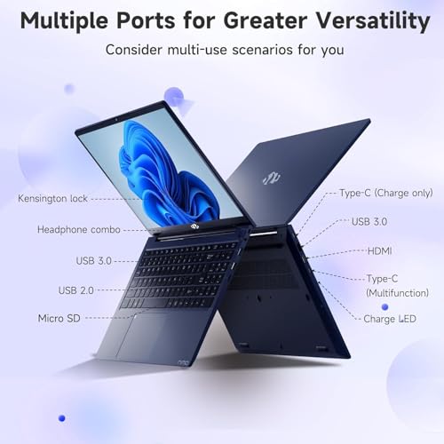15.6" IPS FHD Laptop, Intel 6 Core i3, 8GB RAM 256GB SSD, Backlit Keyboard, Fingerprint, Win 11 N234426