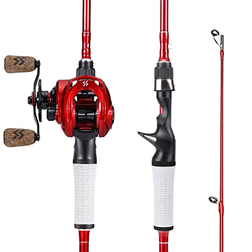 Spinning & Baitcasting Fishing Rod Reel Combo, Graphite 2-Piece M391131