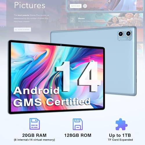 Tablet 10.1 Inch, 20GB RAM 128GB ROM, Octa-Core, IPS HD Touchscreen L9211
