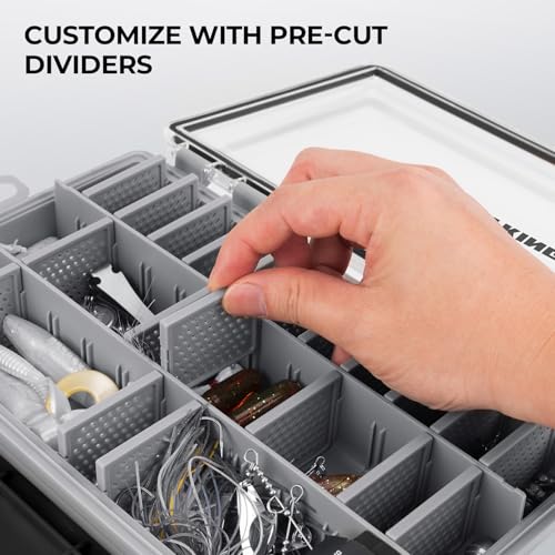 Waterproof Tackle Box with Removable Dividers, 3600 and 3700 Trays F840225