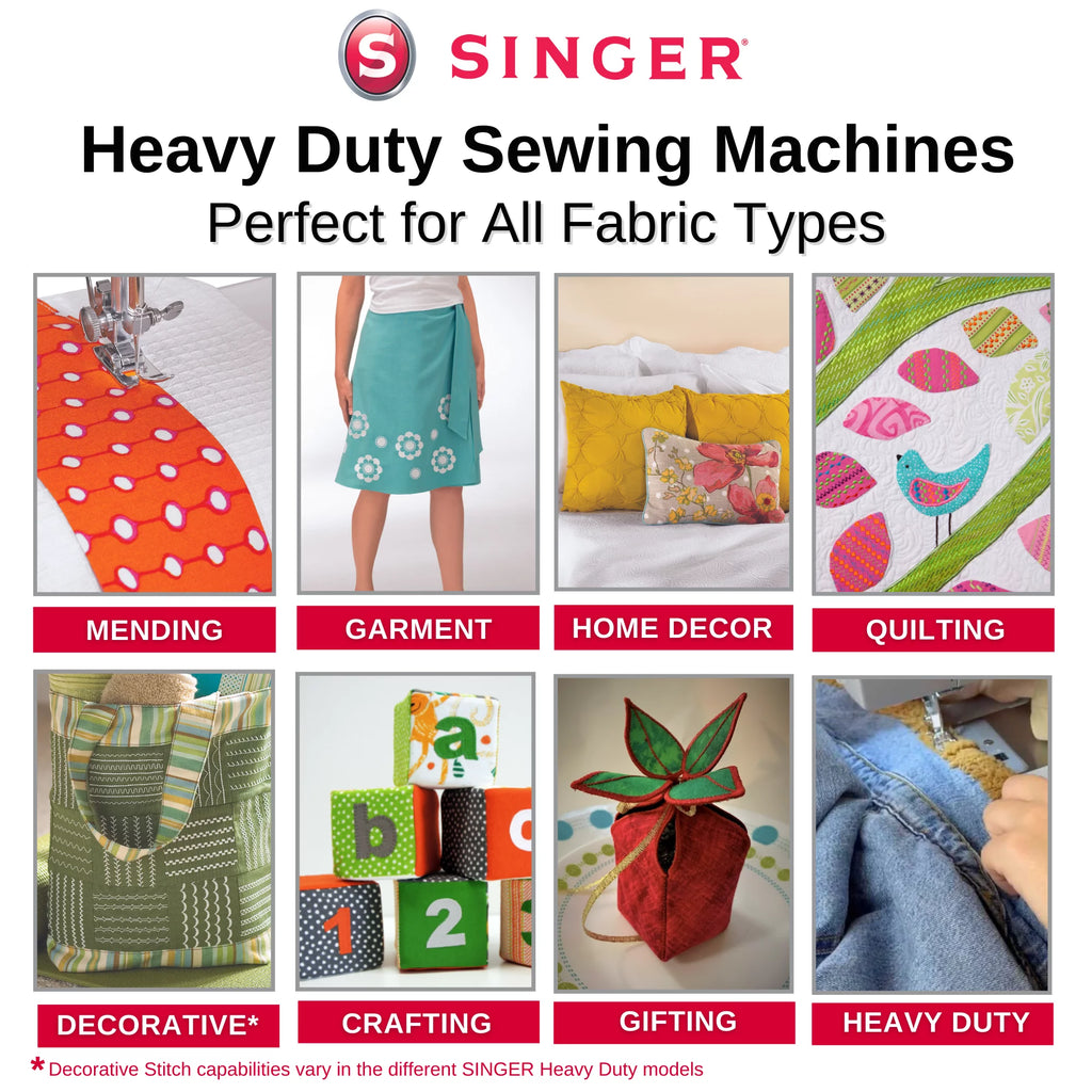 Heavy Duty Sewing Machine with 97 Stitch Applications for All Fabrics H934