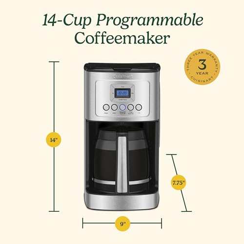 14-Cup Coffee Maker with Glass Carafe, Stainless Steel W5053