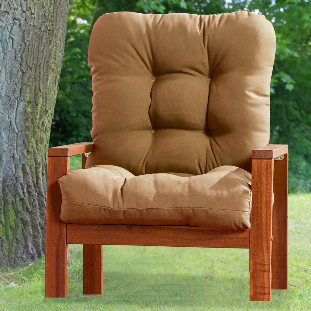 Outdoor Patio Chair Cushion, All-Weather Seat Pad, Light Brown S126
