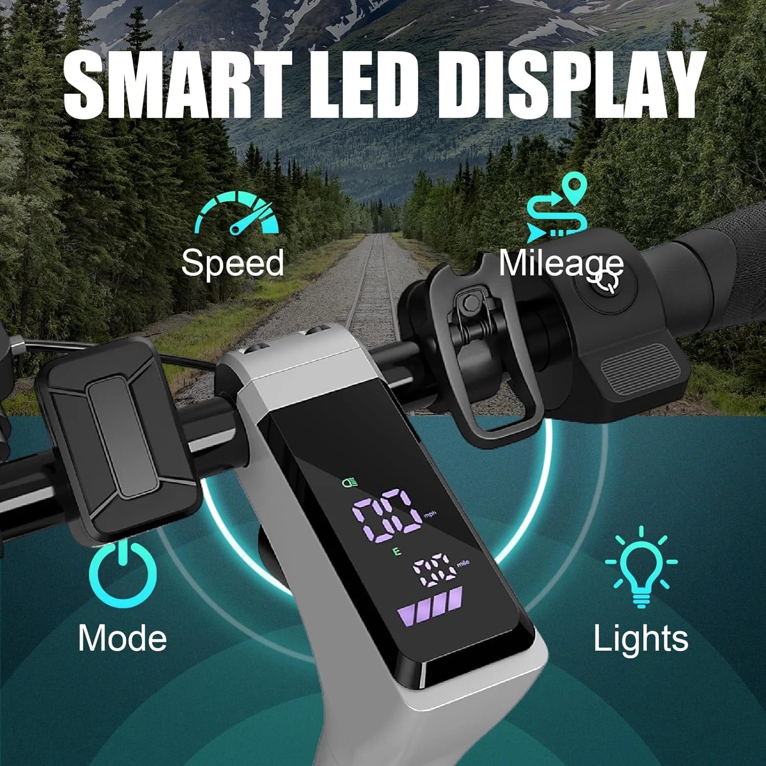 Electric Scooter for Adults, 20 Mph, 25 Miles Range, Foldable V5330
