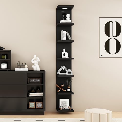 7 Tier Wall Shelf with LED Remote Control Light E76705