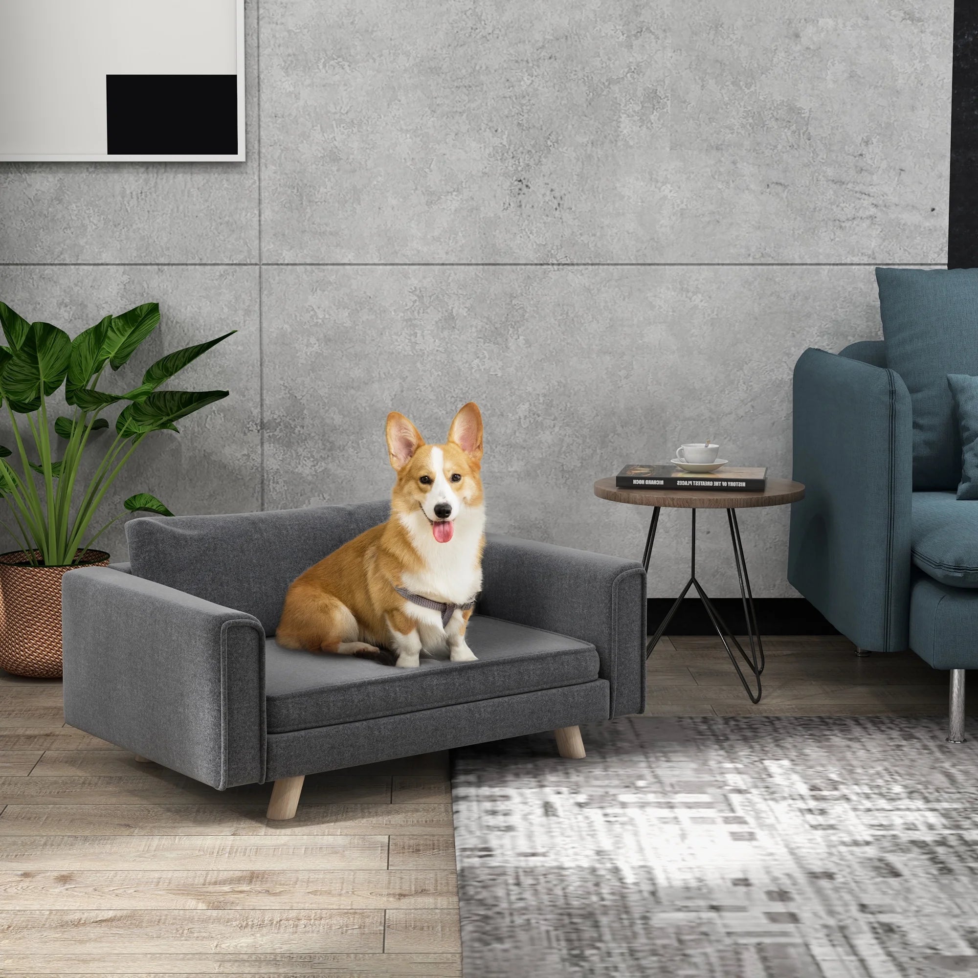Elevated Dog Sofa for Small and Medium Dogs, Gray S827630