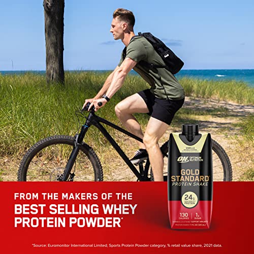 Protein Shake, 24g Protein, Ready to Drink, Gluten Free, Chocolate, 11 Fl Oz, 12 Count L7343