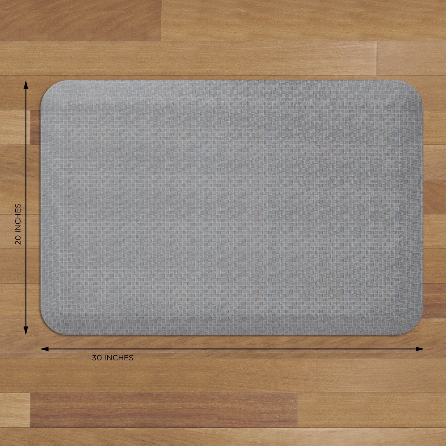 Flatweave Kitchen Floor Mat, Light Gray, 20" x 30" H533965