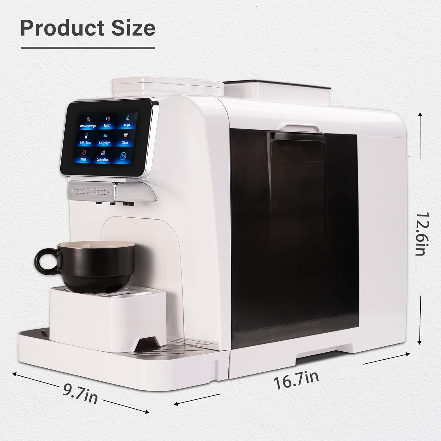 Automatic Espresso Coffee Machine with Milk Jug and Built-in Refrigerator S31347