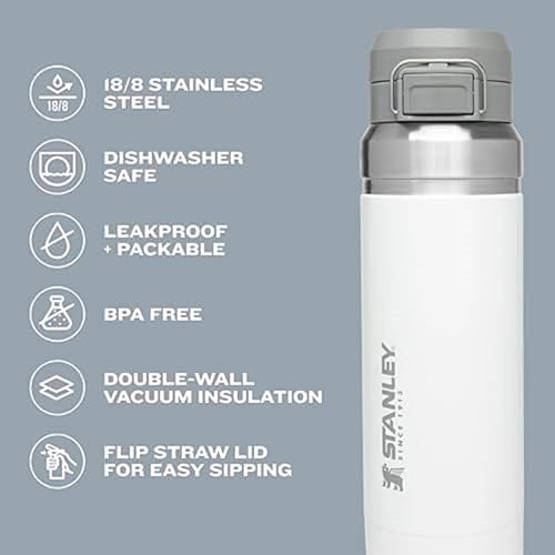 Insulated Stainless Steel Water Bottle 36 oz with Push Button Lid A883